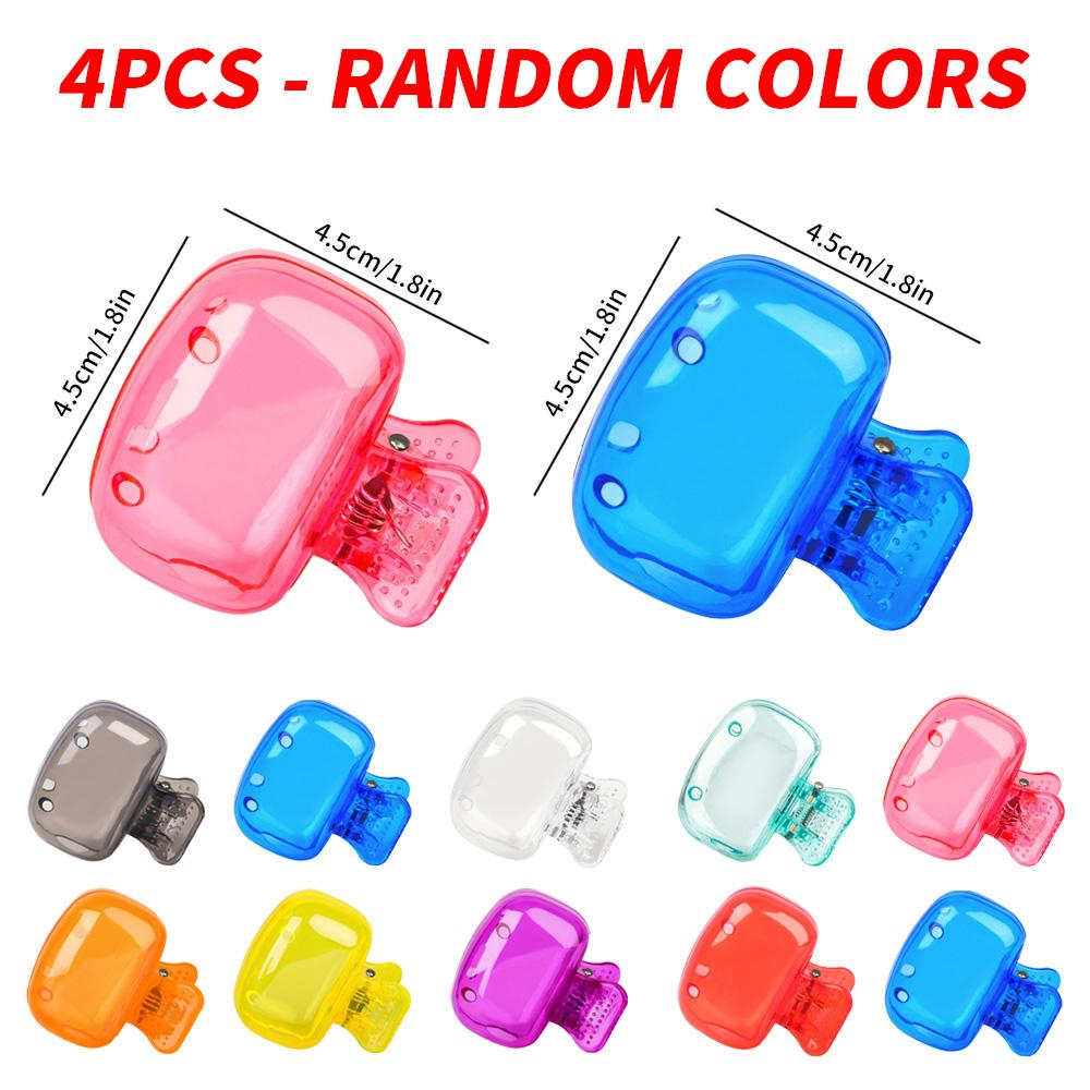 

4 шт. Портативный дорожный чехол для зубной щетки - Пылезащитный зажим для головки + Домашний бокс для хранения Декор для ванной комнаты Летняя необходимость