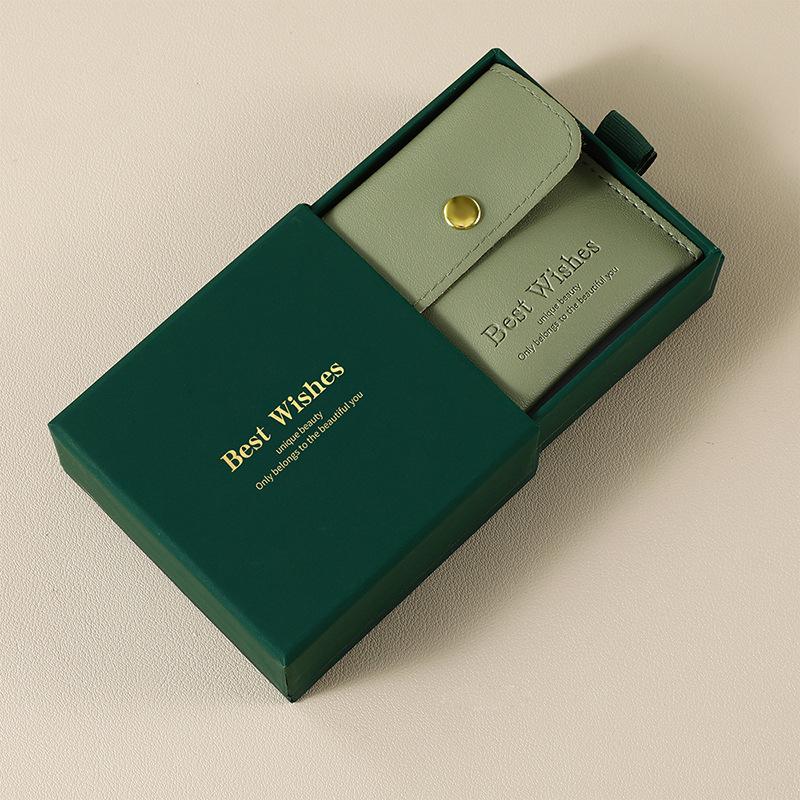 

Элегантный органайзер для ювелирных изделий из ПУ кожи, набор сумок на кнопках, застежка для хранения ожерелий, браслетов, серег, подарочная упаковочная коробка