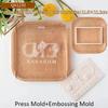 3D Eid Mubarak Cookie Cutter Ramadan Dessert Cake Decorative Moon Fondant Biscuit Embosser Stamp Mold Islamic Muslim Baking Tool