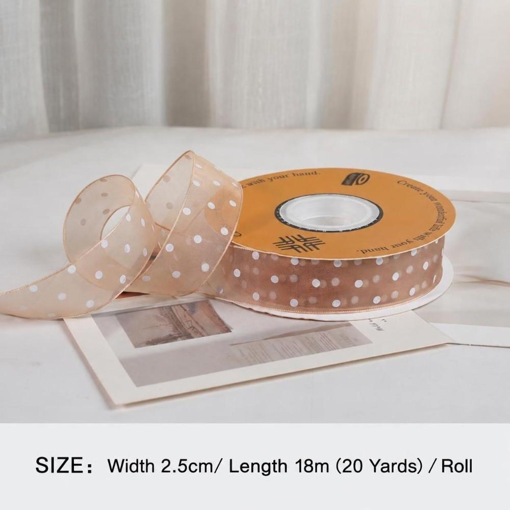 Polka Dots Print Polka Dots Ribbon Party Decoration Chiffon Lace Ribbon Flower Tie Ribbon  Gift