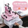 VEVOR Máquina de Prensa Térmica 30,5x38,1 cm 5 em 1 com Prensa para Canecas 850,5 g Camisetas Rosa