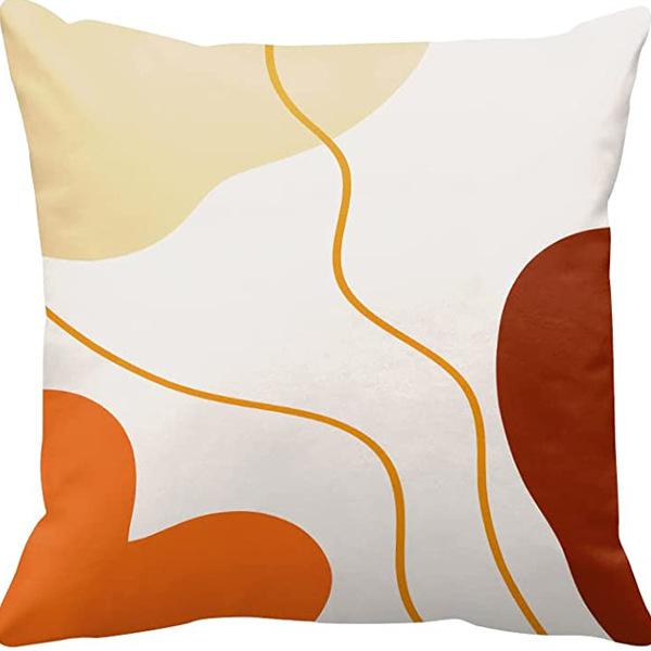 Abstract Pillowcase Sunset Sunrise Line Modern Art Minimalist Living Room Sofa Bay Window Pillow Geometry