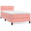 VidaXL Lit à sommier tapissier avec matelas Rose 90x200 cm Velours - Modèle 3141526