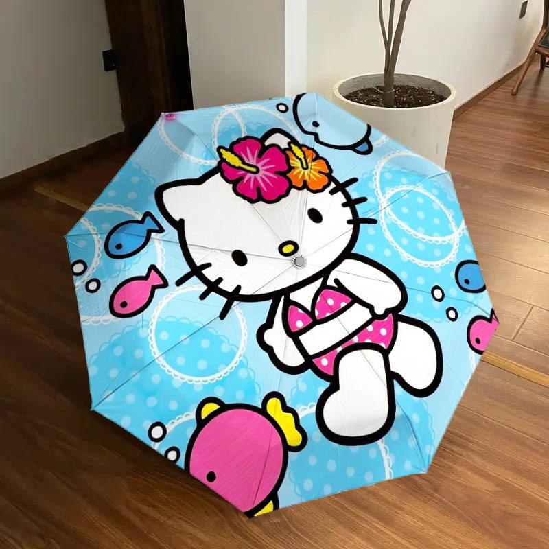 1pc Hello Kitty Underwater Adventure Umbrella with Plastic Handle,Suitable for All Seasons Home Travel Outdoor UmbrellaSanlio553