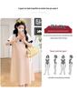 Summer 2026 Maternity Color-Block Zipper Polo Dress - Casual Loose A-Line Mid-Length Skirt