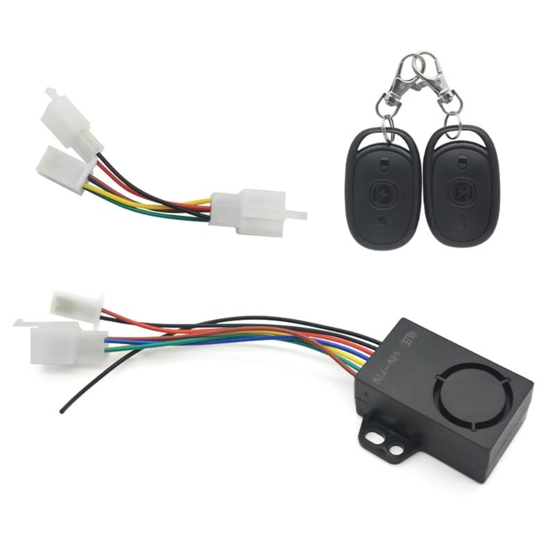 Remote Control Security Alarm Electric Bike/Tricycle Alarm Electric Bike Scooter Alarm 48V-72V 120db Alarm System