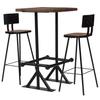 Vidaxl 3-Piece Bar Furniture Set, Solid Reclaimed Wood