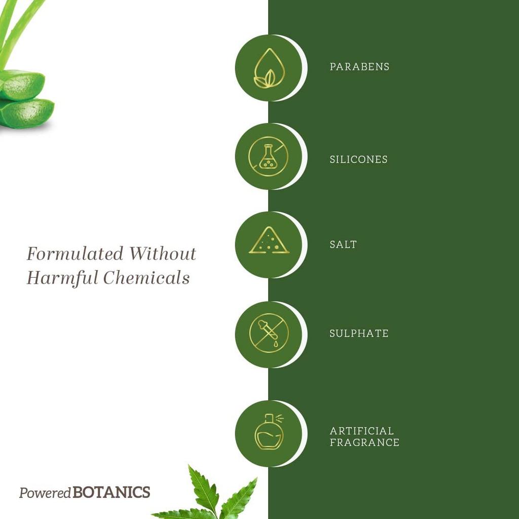 KHADI NATURAL Neem & Aloe Vera Shampoo For Hair Growth And Scalp Care Paraben Free For All Hair Types 310 Ml