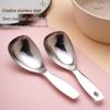 Cuillère à soupe carrée à manche court épaissie créative en acier inoxydable 2025 approfondie