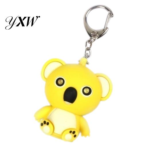 Cartoon Koala LED Suono Portachiavi Auto Portachiavi Borsa Appeso Decorazione Regalo Giocattolo