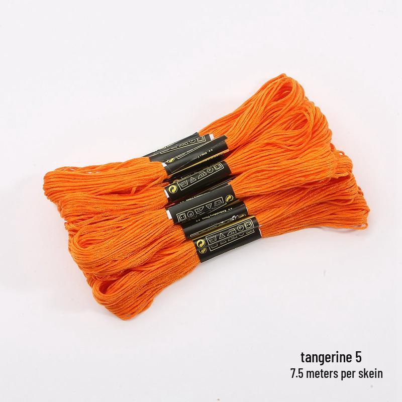 Weißer Blume Baumwollstickgarn: 6-fädiges Kreuzstich-Bastelpaket