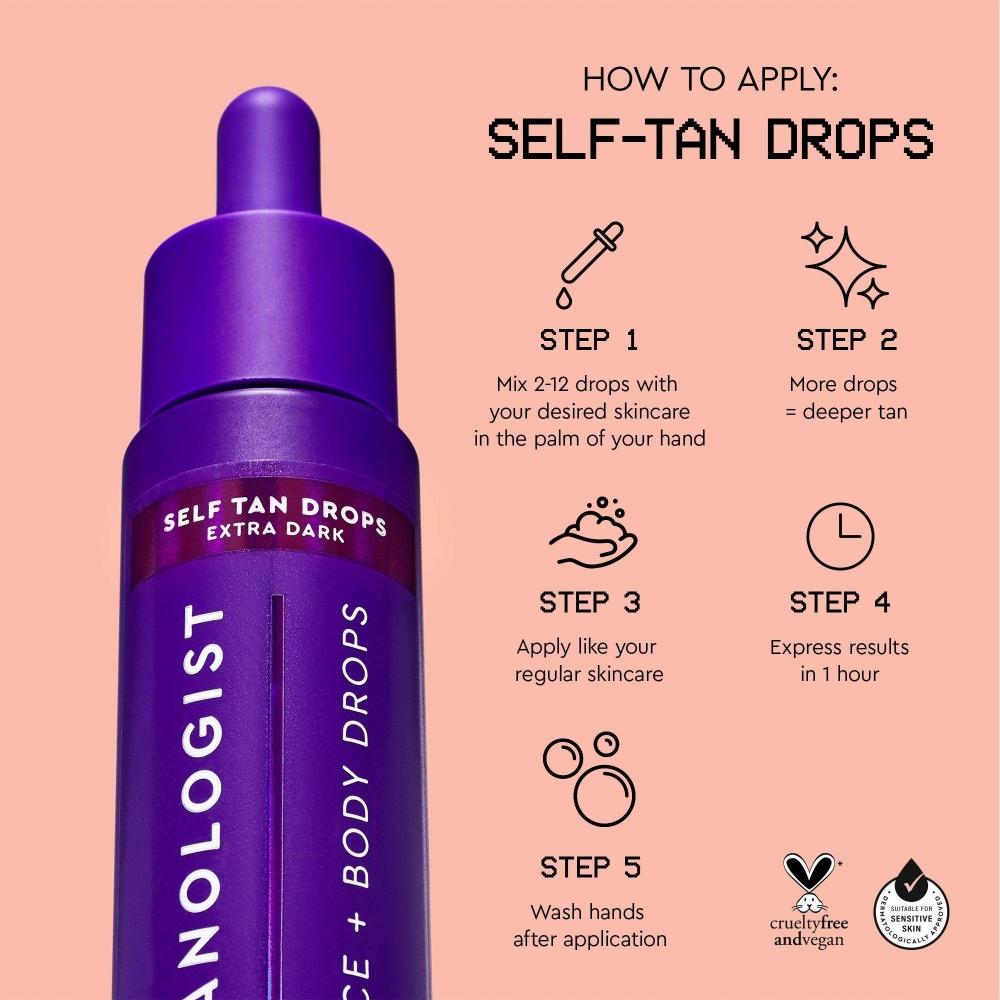 Tanologist Extra Dark Self Tan Drops 1.0 Oz