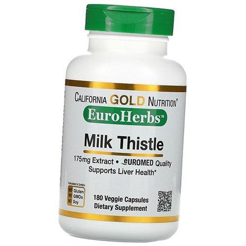 

Экстракт расторопши, EuroHerbs Milk Thistle Extract, California Gold Nutrition 180вегкапс (71427011) 180vcaps