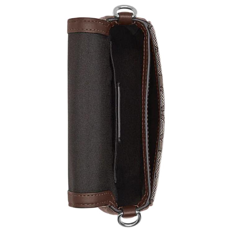 Coach Amelia 17 Signature Logo s koněm a kočárem Kožená a signovaná žakárová látka Taška přes rameno Crossbody Malé unisex tašky CU982-SVS8S