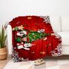 Christmas Greeting Card with Cute CharactersBlanket Flannel Throw Blanket for Sofa, Bed, Travel, Camping, Office, Couch, Chair, And Bed Gift
