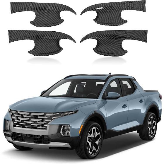

Exterior Door Handle Bowl Cover Trim Compatible with H-yundai Tucson/Santa Cruz 2022-2024, ABS Outdoor Handle Bowl Panel Protector Anti Scratch Cover Carbon Fiber Pattern