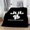 Rapper JuL C'est Pas Des Lol Printed Blanket Picnic Blankets Warm Blanket Soft and Comfortable Blanket Home Travel Birthday Gift