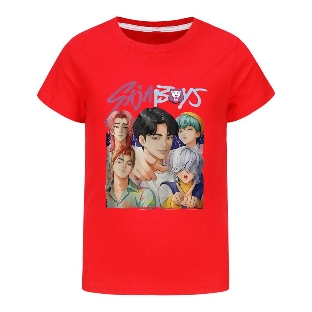 Monster Hunter Short sleeved Monster Hunter Men's Kpop SAJA BOYS Children's Adult Fashion Loose Fashion T-shirt