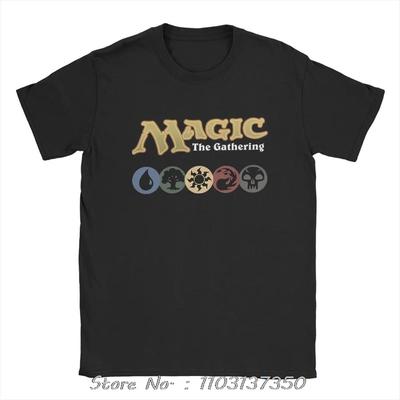 Magic Games Gathering MTG T-Shirt Herren Kartenspiele Vintage O-Ausschnitt Baumwoll-Tees Rundhals Kurzarm T-Shirt Baumwoll-Tops Tees
