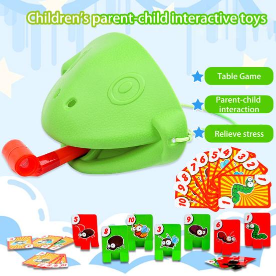 Yousheng 2/4 Stück 2 Nebel Zunge Schießen Spiel 2/4 Spieler Familienabend Party Interaktives Zunge Herausstrecken Chamäleon Brettspiel Lernspielzeug