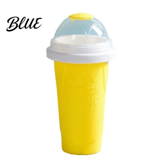 Food Grade Silicone Slush Cup Maker Cup  Portable Squeeze Ice Smoothie Refreshing Slushie with Lid  for Juice Milk Soda Family Summer