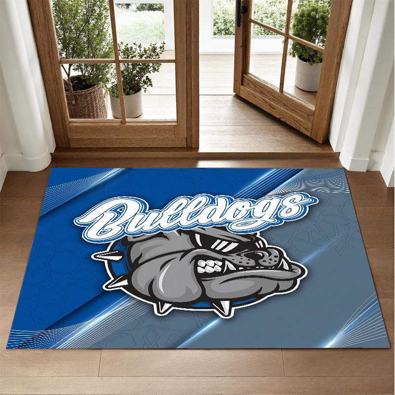 Canterbury-Bankstown Bulldogs Design Crystal Velvet Rug Soft Decorative Mat for Bedroom Entrance