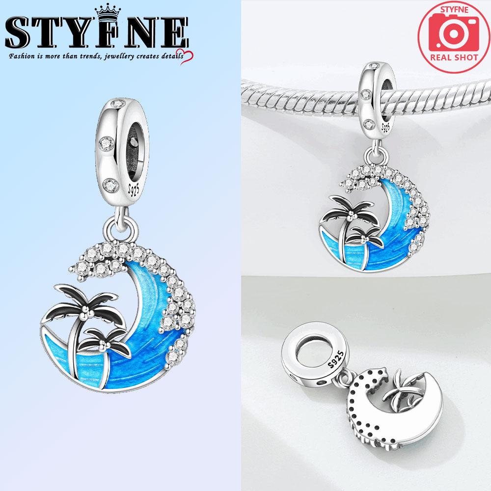 Copper Green Turtle Hugging Blue Heart Tulips Charms Beads Pendant For Original Bracelet Woman Girl Jewelry