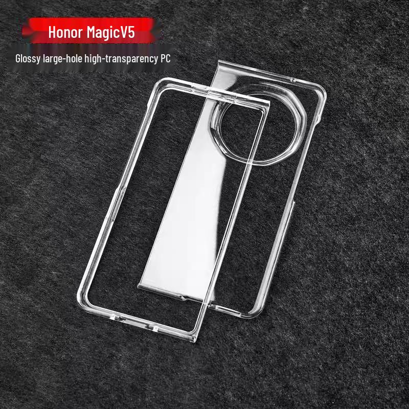 Honor Magic V5 Foldable Screen Glossy Transparent Protective Phone Case