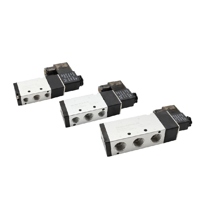 Pneumatic Electric Solenoid Valve 5 Way 2 Position Control Air Gas Magnetic 4V110-06 4V210-08 4V310-10 4V410-15 DC12V 24V AC220V Ventilation Valves 4