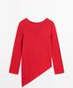 Masimodutti Asymmetric Cut Knit Sweater
