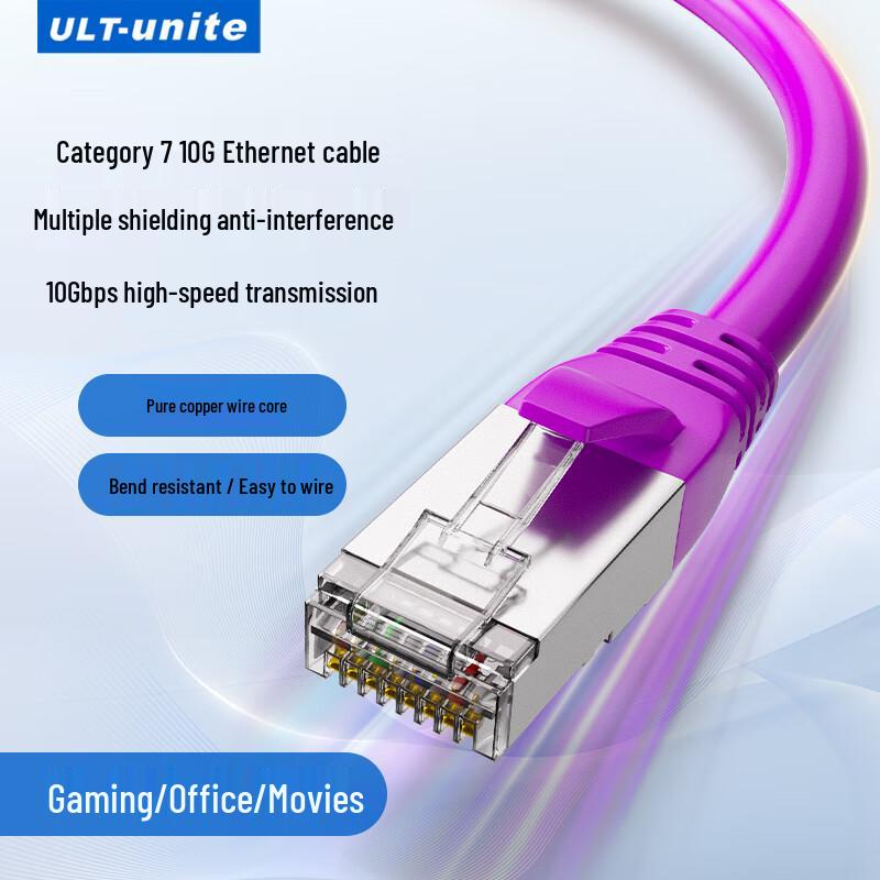 

ULT-unite CAT6A/CAT7/CAT8 Shielded Ethernet Cable 1m
