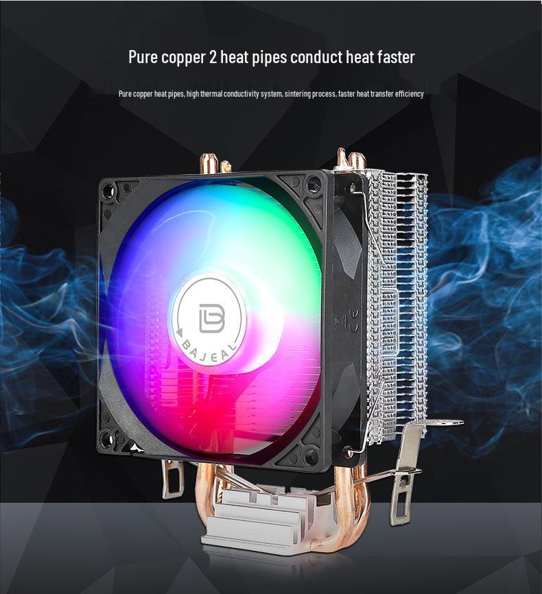 Frost Dual Heat Pipe CPU Radiator with Luminous Silent Fan - Compatible with 1151, 1155, 2011, and AMD Systems