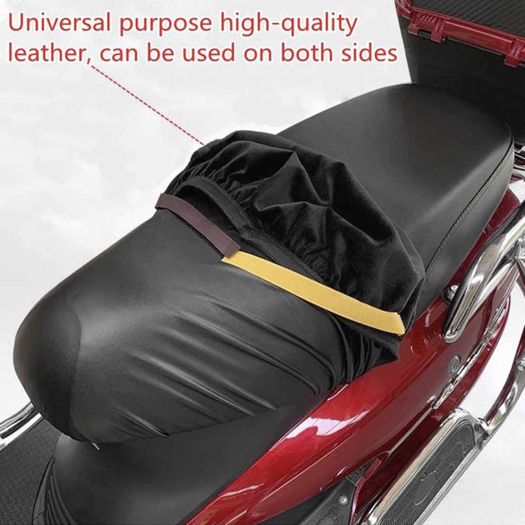 Motorcycle Seat Cover Waterproof Dust UV Protector Cushion Elastic PU Leather Motorbike Seat Full Cover Motorcycle Accessories