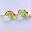 10/20pcs Cute Rainbow PVC Flexible Glue Flat Back DIY Scrapbook Embellishment Phone Craft Decoration F40