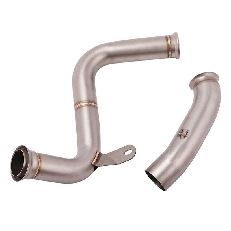 Per KTM DUKE 390 250 200 125 RC390 RC250 2017 2018 2019 2020 Moto 51MM Tubo di collegamento intermedio di scarico Fuga Moto Modifica Silenziatore