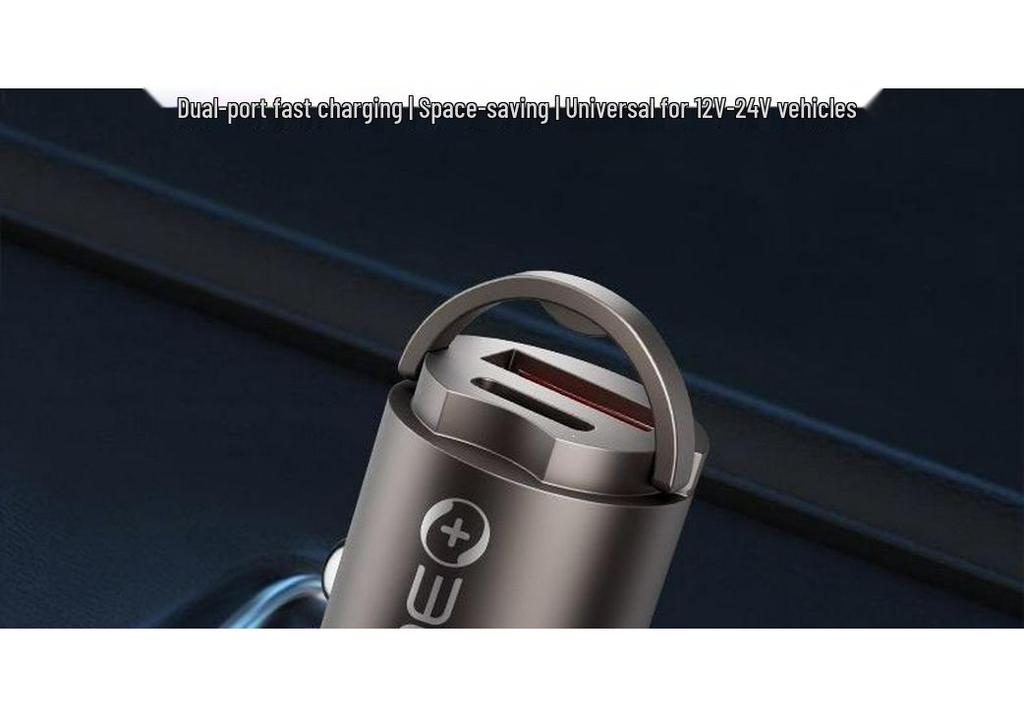 Dual-Port 30W High-Power Fast Car Charger for Mobile Devices