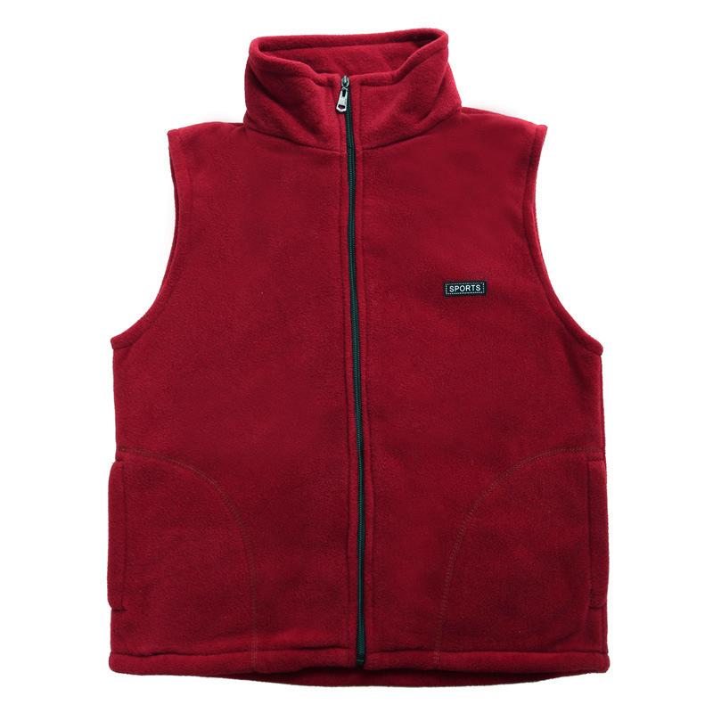 Podzimní dámská větší velikost Polar Fleece Látková vesta Velká bunda bez rukávů Módní zip