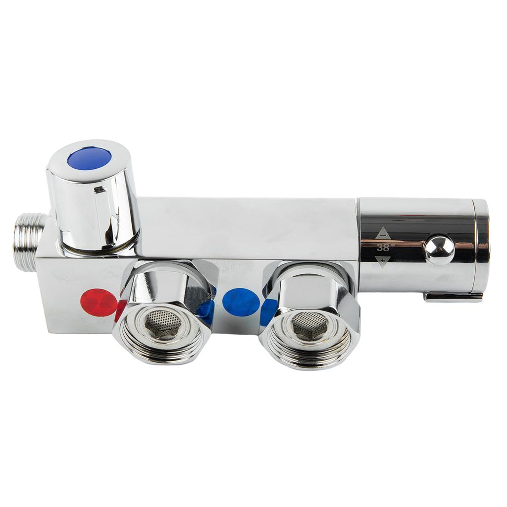 Bath Supplies Shower Mixer Valve 1 2 Hot Brass Cold Connectors For High Shower Mixer Valve Controlled Temperature