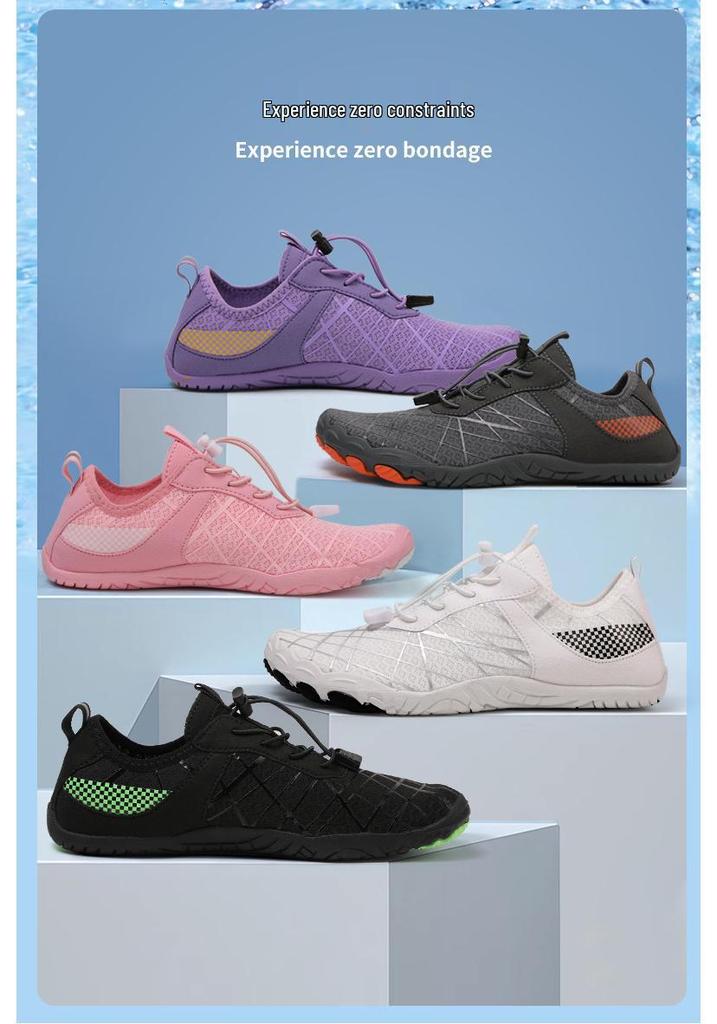 Barefoot Five-Finger Yoga & Sports Shoes - Men's & Women's Non-Slip Breathable Athletic Footwear for Jump Rope & Trekking.