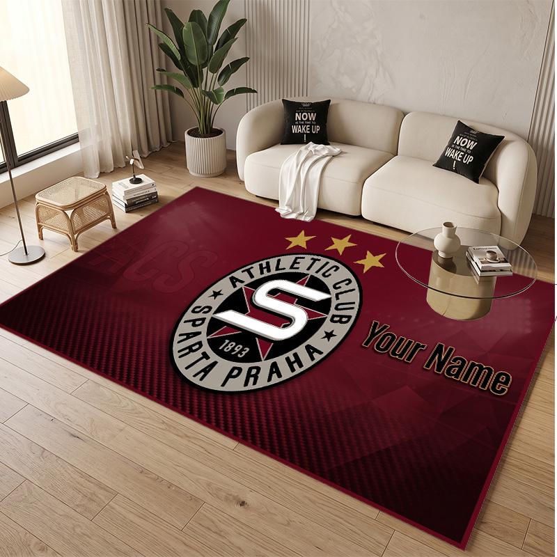 Personalized Crystal Velvet Carpet Sparta Prague Pattern Non Slip Floor Rug