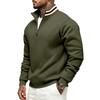 Mens Fleece Lined Stand Collar Sweatshirt Loose Fit Casual Outdoor Winter Warm Top