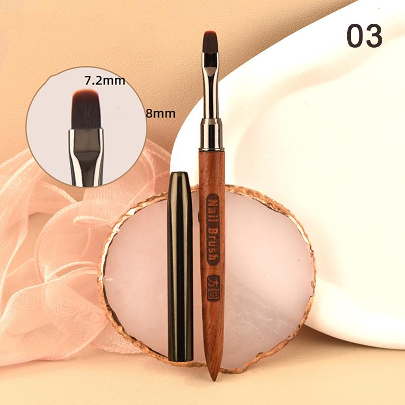 Nail Liner Brush Wooden Handle Reusable Anti-Slip French Lines Flower Painting Brush Diy Fine Details Manicure Tools