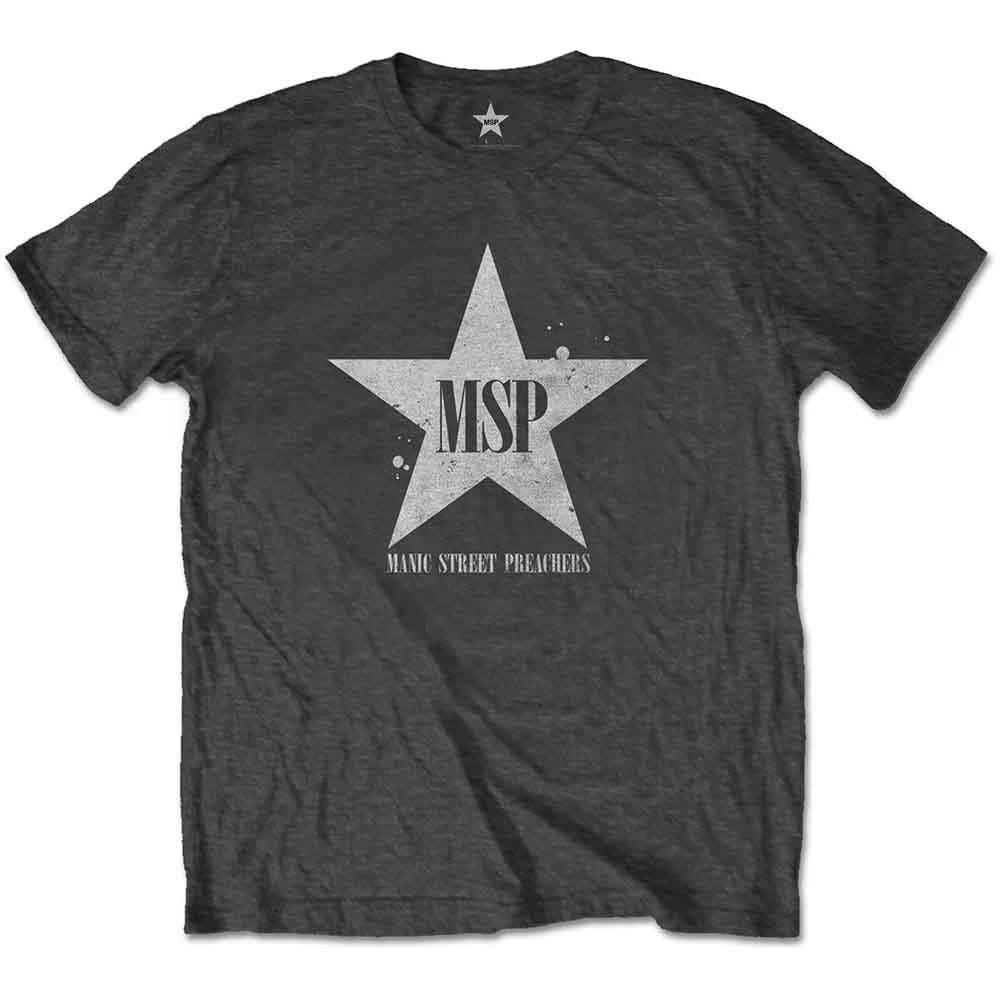 Manic Street Preachers Classic Distressed Star Official Mens T-Shirt S