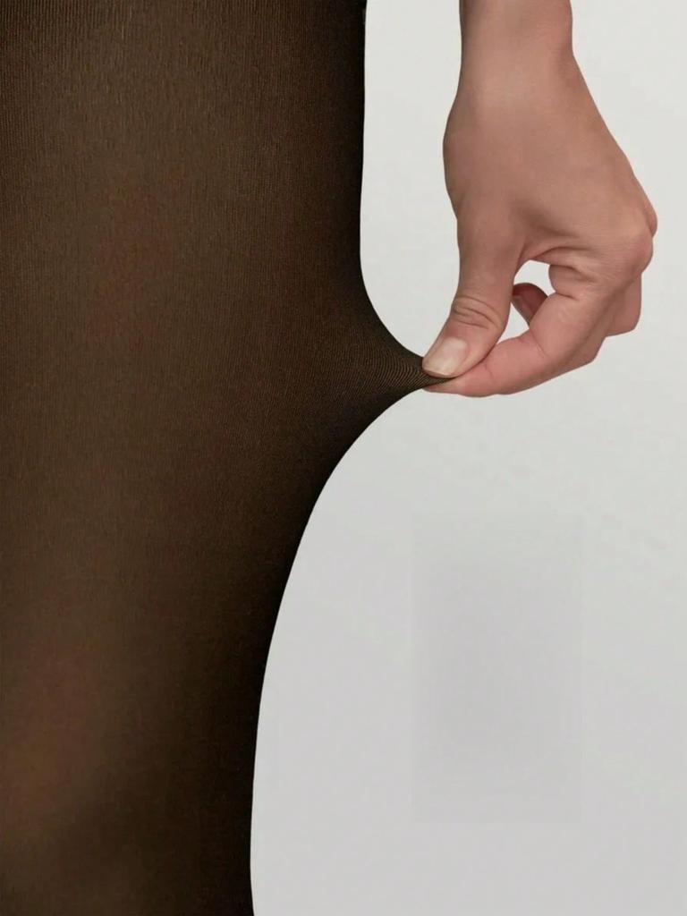 Thick Velvet Pantyhose With Warm Elastic Material Winter High-Waisted Tights With Natural Sexy Figure  Black Sheer Design