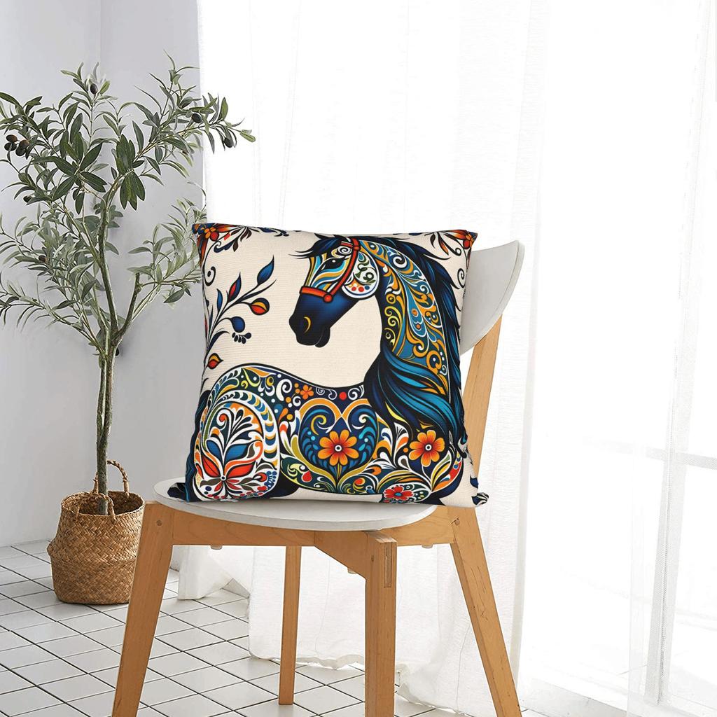 Spring Refresh 2D Printed Pillow Case Vintage Pillow Cover Comfy Pillowcases For Sofa Home Decoration