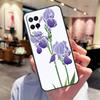 Iris Purple Flower Watercolor Case For Oppo A94 A54 A40 A60 A80 A98 A78 A18 A38 A58 A16 A76 A96 A17 A77 A74 A57S A15 Cover