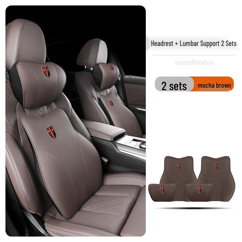 Suitable for Hongqi H5/HS5 Car Neck Pillow & H7/HS7/H9/H6/HQ9 Lumbar Support Cushion.