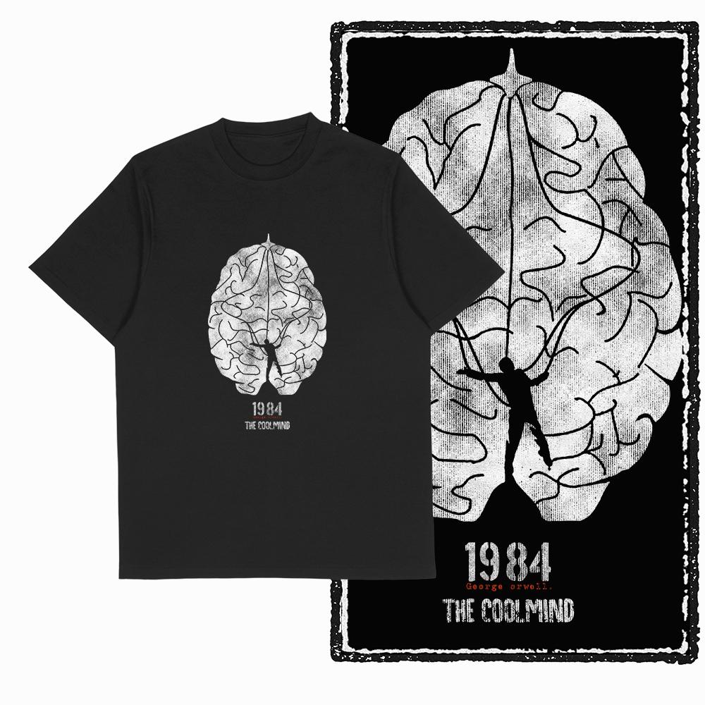 Coolmind X0022 100% Cotton 1984 Rebellion Graphic Men T Shirt Big Size Exclusive Graphic Men Tshirt for Men Tee