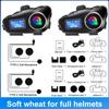 Motorcycle Intercom Helmet Headset BT5.3 500M Intercomunicador Moto FM Radio Music Share LCD Display Headphone For 2 Riders Q58-Max