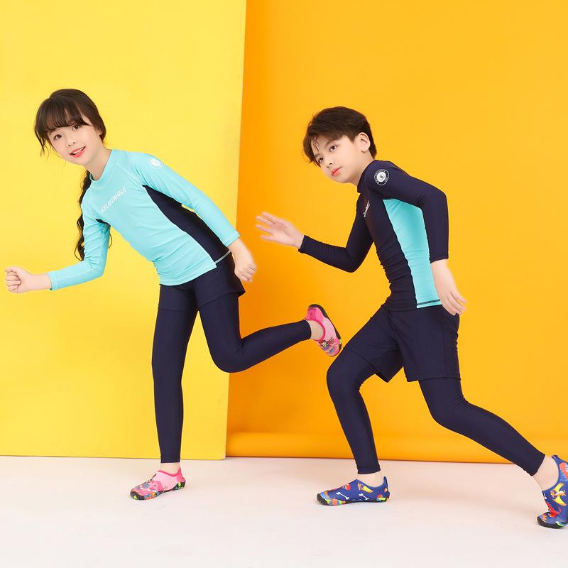 Kids' Long Sleeve Sun Protection Swimsuit - Quick Dry, UV Protection for Boys and Girls